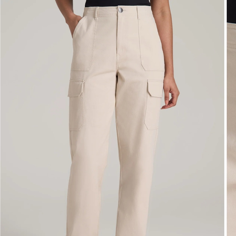 Straight Leg Cargo Chino Pants for Tall Women, Size 4 Tall
